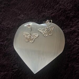 Sliver Butterfly Earrings